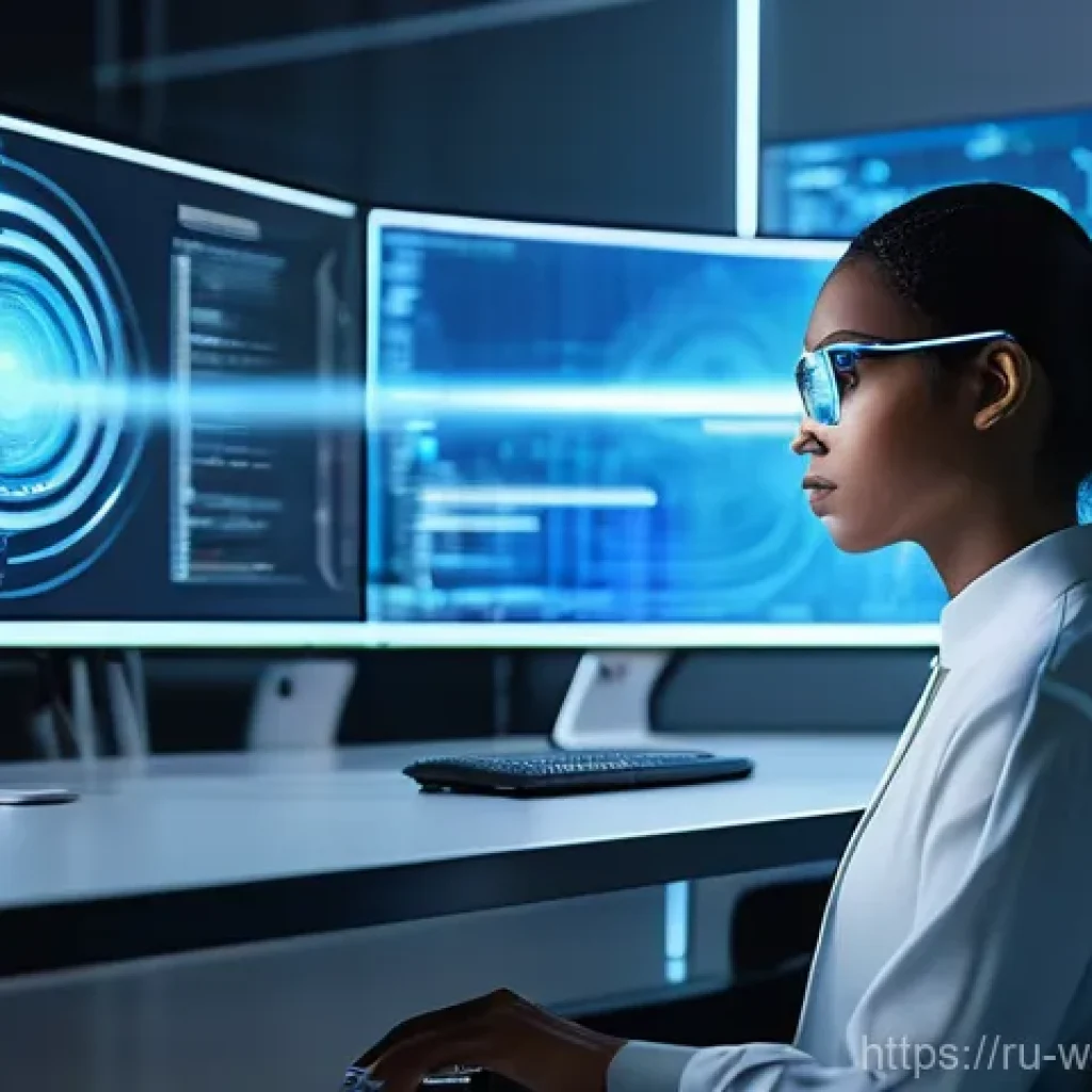 웹개발자 모바일 앱 개발 - **AI as a Developer's Co-creator**
    A highly detailed, cinematic image of a focused software deve...