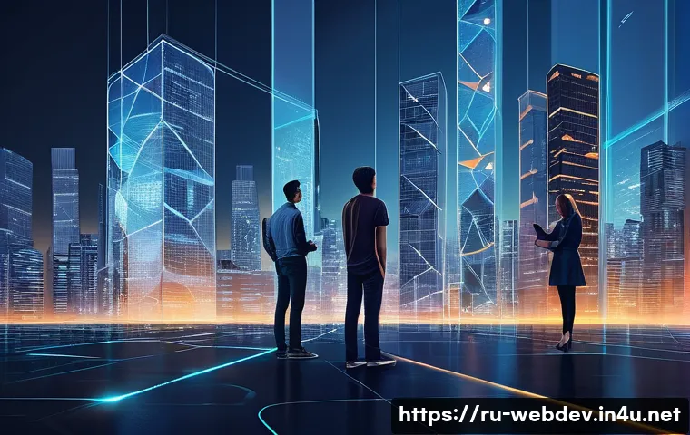 웹개발자 서버 사이드 개발 - **Prompt 1: The Evolution to Microservices**
"A vibrant, futuristic city skyline at twilight, wh...