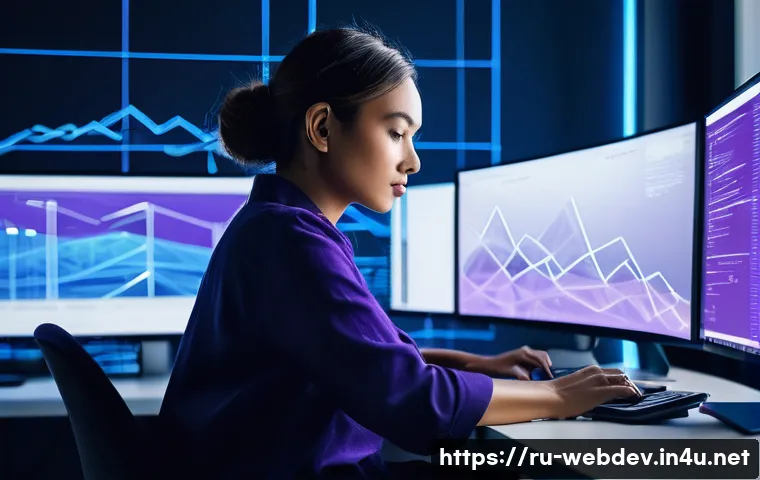 웹개발자 클라우드 서비스 - **Prompt:** A diverse male or female software developer, in their late 20s to early 30s, dressed in ...