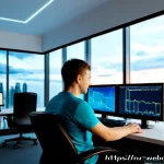 Home 23 웹개발자 클라우드 인프라 활용 - Photorealistic modern Moscow technology office at blue hour, a Russian web developer in smart casual...
